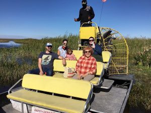 Airboat In Everglades Miami Florida