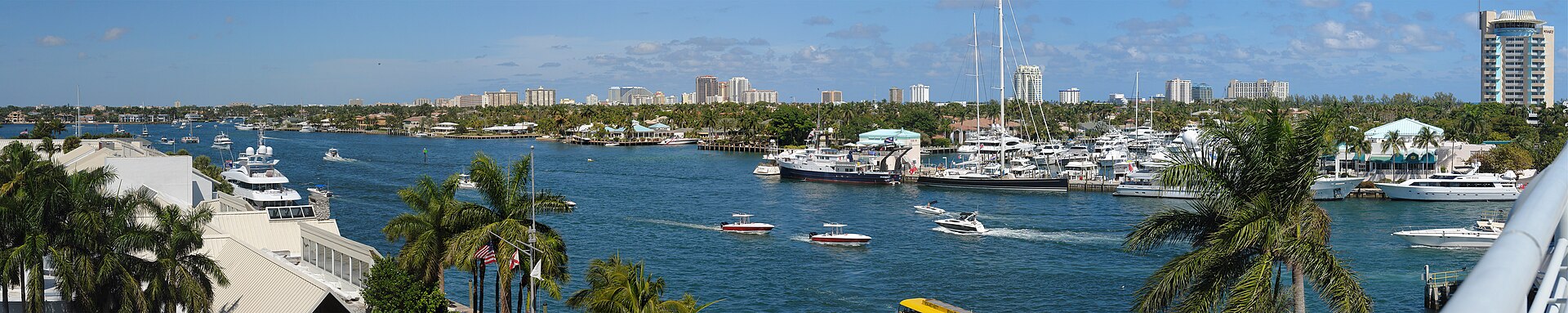 Boats on the water in Fort Lauderdale harbor, Broward County