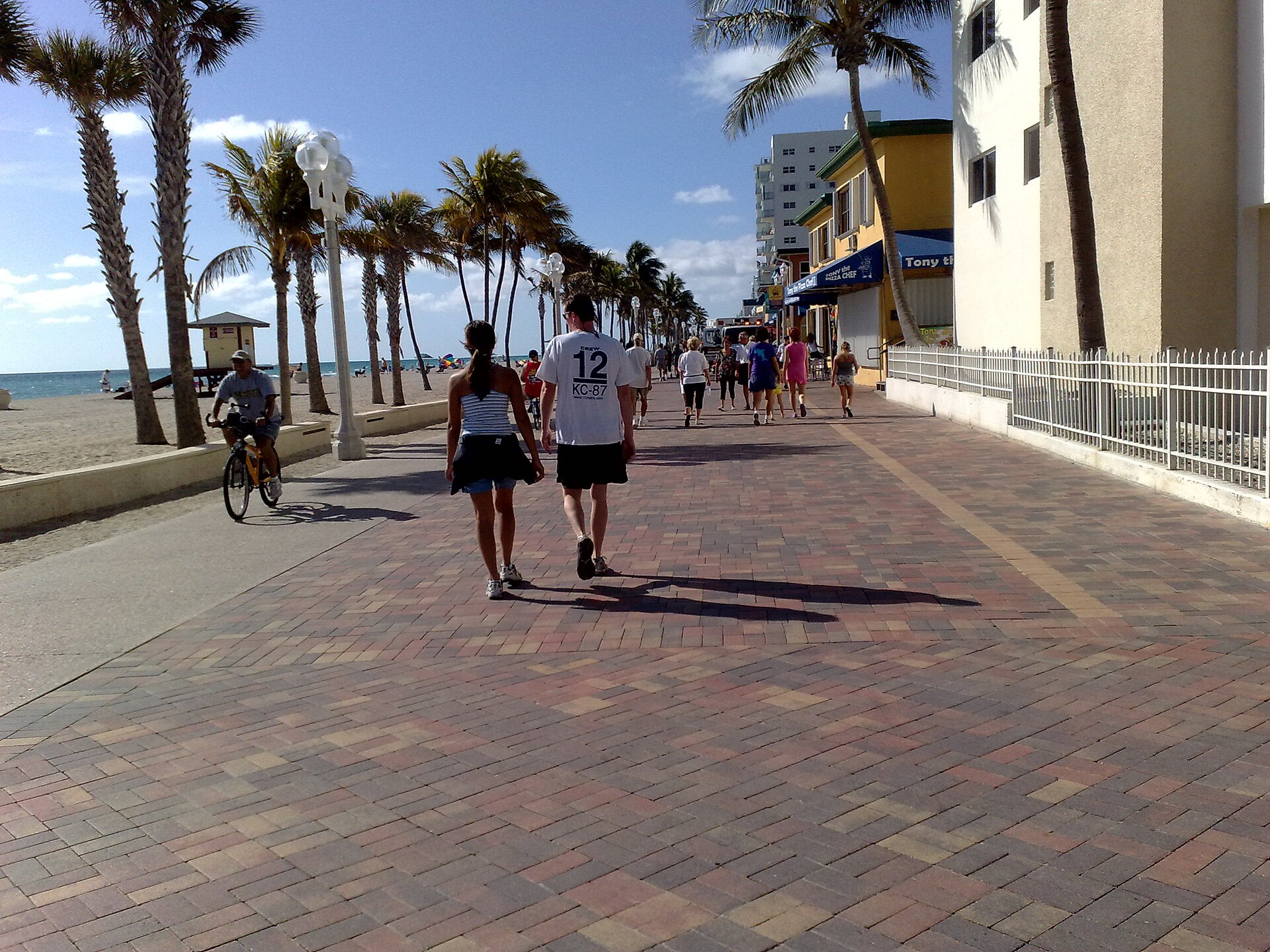 Hollywood Beach Broadwalk along the Atlantic Ocean in Broward County