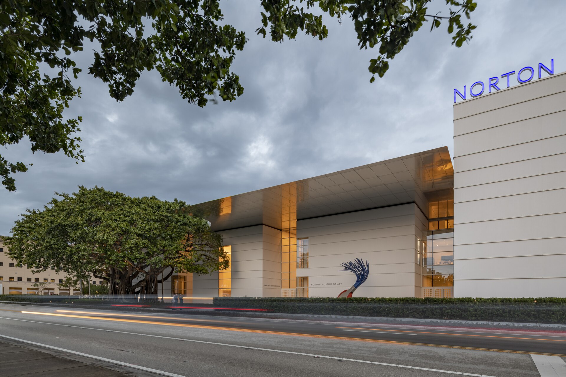 Front facade of the Norton Museum of Art in West Palm Beach